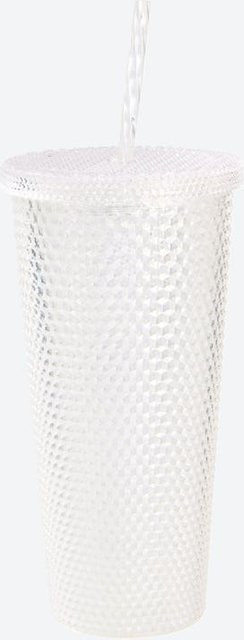NKD Tumbler mit Strohhalm, Weiß und Transparent, 600 ml - Bild 1