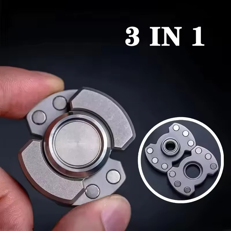GSF 3-in-1 Fidget Spinner, Metallschieber, Clicker Spinner, Magnetisches EDC Gadget - Bild 2