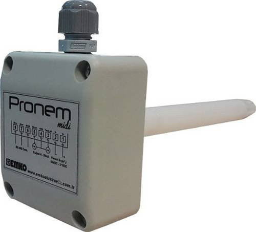 Emko PMD-D-H0/T0.1.0.2 Temperaturmessumformer Grau, Messbereich -20 bis 80°C, Analog Strom, H x B x T: 195 x 60 x 70 mm - Bild 1