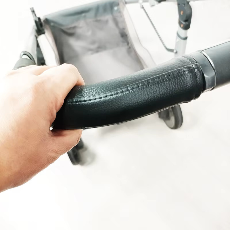 Leder Abdeckung für Cybex Priam 2/3/4 und Mios 2/3 Kinderwagen als Ersatz Handlauf Schutzhülle für den Push Griff in Schwarz oder Braun - Bild 2