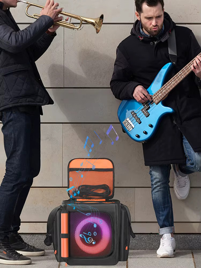 Tragbare Aufbewahrungstasche für JBL Partybox Encore 2 Wireless-Lautsprecher und Zubehör in Schwarz - Bild 7