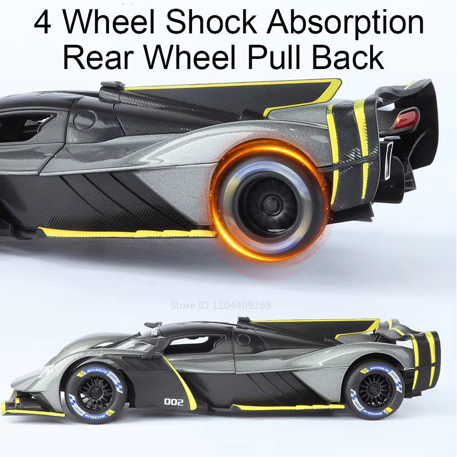 RMZ city Valkyrie Revuelto Sportwagenmodell in Grün, Maßstab 1:24, Druckguss-Metall mit Sound und Stoßdämpfung - Bild 5