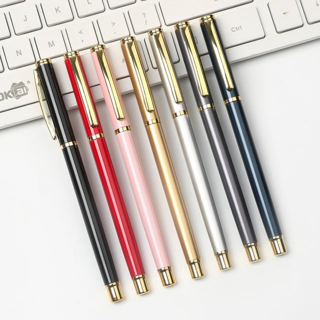 Luxuriöser Gelstift aus Metall in Silber für Büro und Geschäft - Bild 1