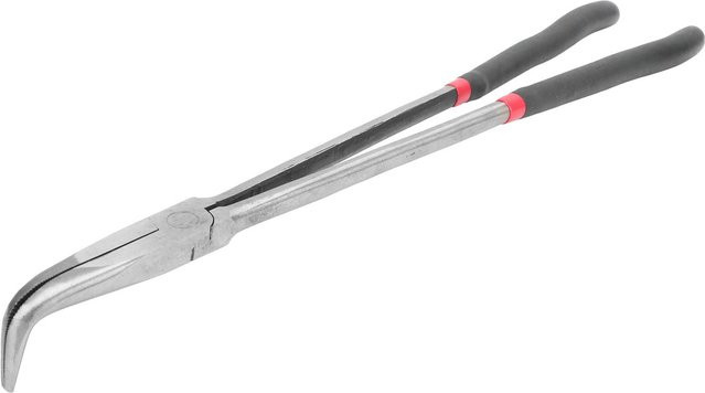 TOMTOP JMS Spitzzange mit 90 Grad abgewinkelten Backen und extra langem Griff aus Stahl in Silber - Bild 1