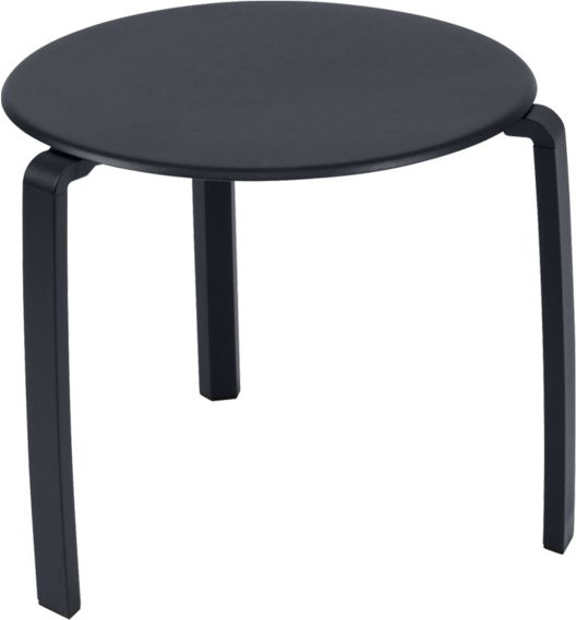 Fermob Alize Niedriger Tisch aus pulverbeschichtetem Aluminium in Schwarz, runder Gartentisch aus Metall - Bild 1