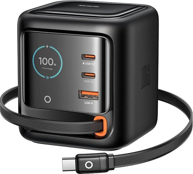 Mcdodo FreeGo CH-1391 Ladestation mit Display, 100W, 5A, 1 x USB-A und 2 x USB-C, Schwarz - Bild 1