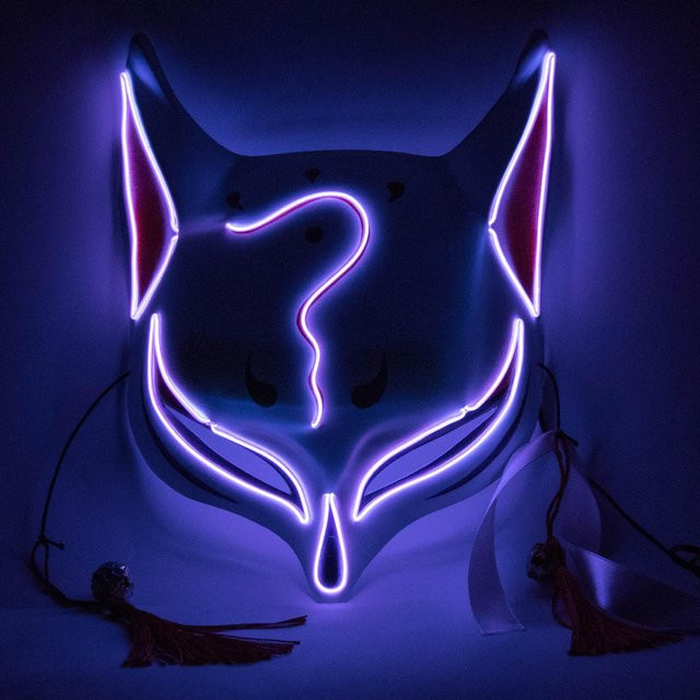 GoolRC Fuchs-Gesichtsbedeckung, LED, Kunststoff, Blau - Bild 1