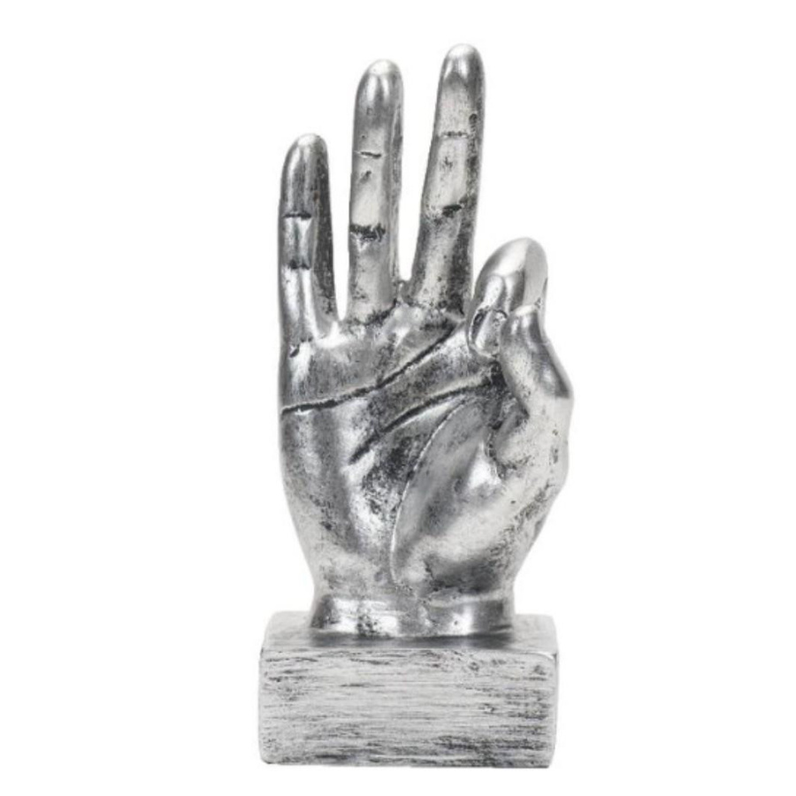 Yiran Furniture Finger Ornament Gesten Charakter Dekoration aus Kunstharz für Schreibtisch und Wohnzimmer in Gold oder Silber - Bild 1