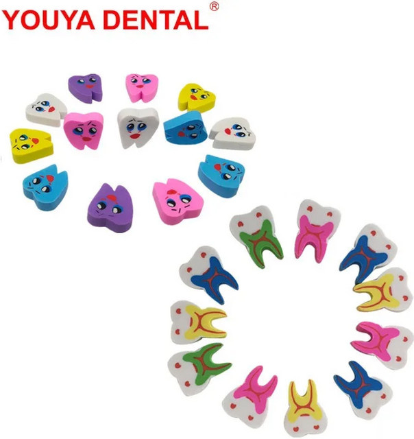 YOUYA DENTAL Kawaii Zahnmedizin Zubehör Set mit Mini Bleistift und Radiergummi in Multicolour für Kinder und Studenten - Bild 1
