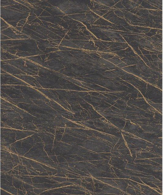Rasch Vliestapete Factory IV 428964 Marmor Schwarz-Grau-Gold Modern Abstract - Bild 1