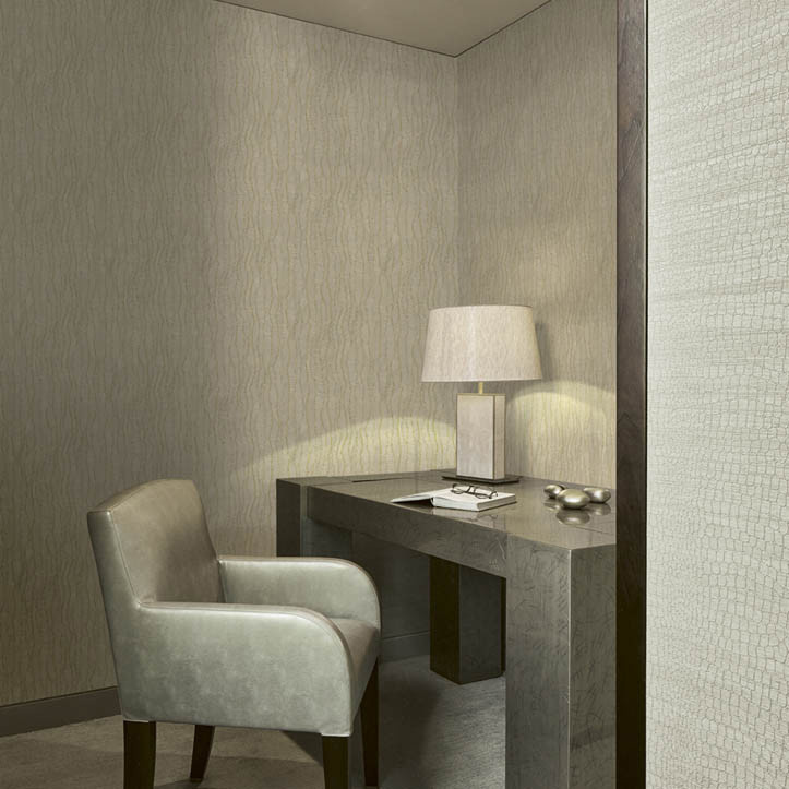 Armani Casa Tapete Brera 9515 in Beige und Gold mit abstraktem Design und Punktmuster - Bild 1