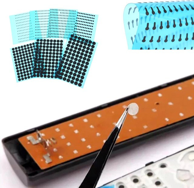 JETTING Leitfähige Gummipads in Schwarz für Tastatur-Reparatursätze und IR-Fernbedienungen, verschiedene Stärken von 1,5 mm bis 9 mm - Bild 1
