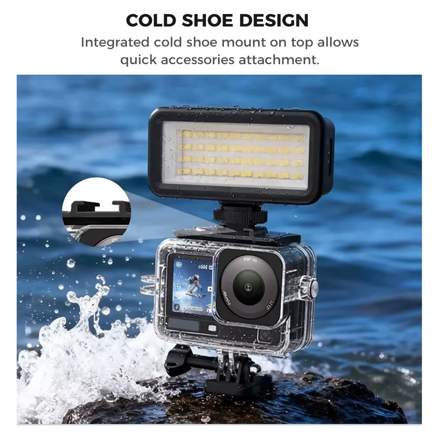 DJI Osmo Action 6 wasserdichtes Gehäuse mit vertikaler und horizontaler Montage sowie Kaltgarbe für Unterwasseraufnahmen bis 45 m, transparent - Bild 3