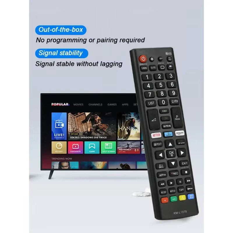 Universelle LG Fernbedienung in Schwarz mit Netflix und Prime Video Schnellzugriffstasten - Bild 5