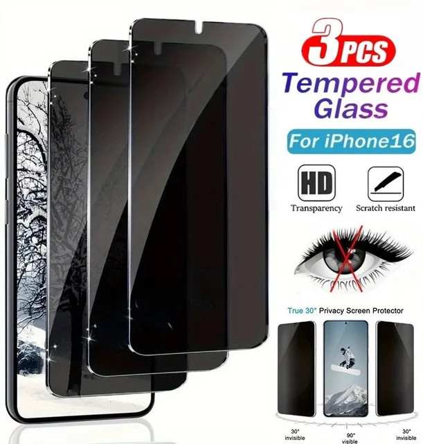 3er-Pack DIXSG Anti-Spionage Displayschutzfolie aus Hartglas für Samsung Galaxy S25, transparent - Bild 1