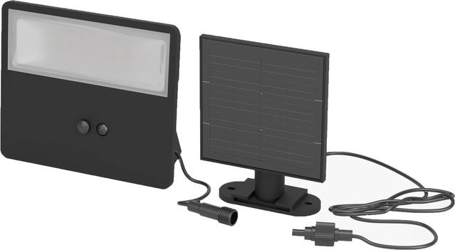 Eglo Solar LED-Wandleuchte Panettieri in Schwarz mit Bewegungsmelder und Dämmerungssensor für Außenbereich und Garten - Bild 1