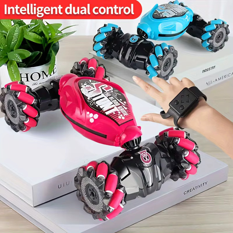 JJRC 4WD RC Drift Auto, Spray Stunt Auto, mit Musik-LED-Leuchten, Blau - Bild 3