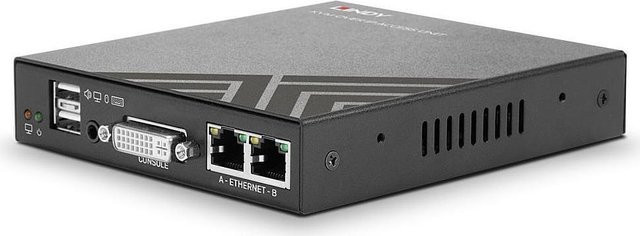 Lindy KVM over IP Access Fernsteuerungsgerät in Schwarz mit USB-A und USB-C Anschlüssen - Bild 1