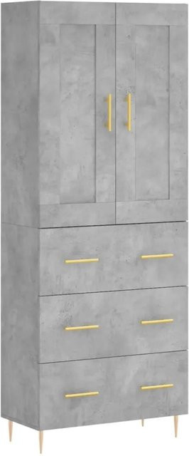 vidaXL Highboard modern in Betongrau mit mattem Finish, B/T/H: 69,5 x 34,0 x 180,0 cm - Bild 1