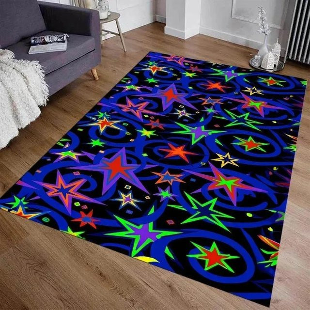Arcade Stars Bowlingbahn-Teppich von Lodestar, Retro-Design in Mehrfarbig, rutschfest und maschinengewebt, B/H: 60 x 40 cm - Bild 1