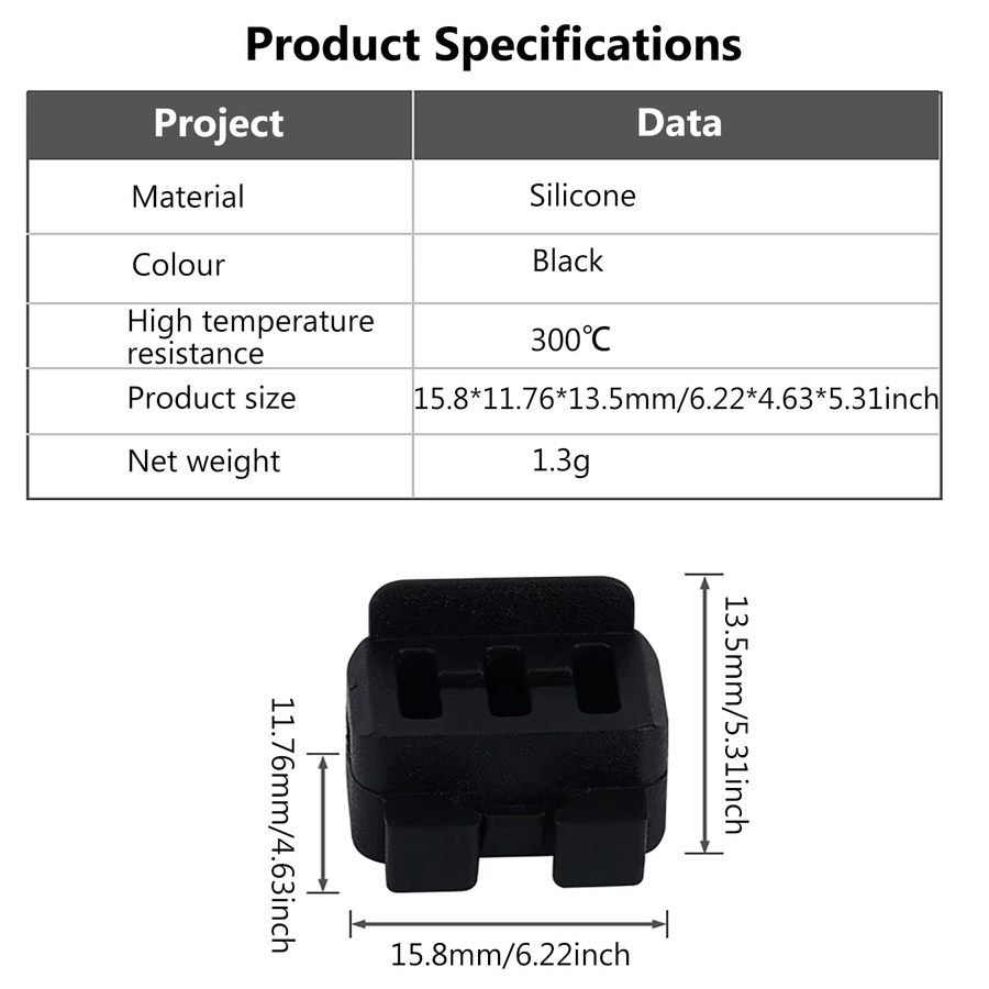 Bambu Lab Silikonbürste Düsenreiniger für Hotend-Reinigung in Schwarz - Bild 2