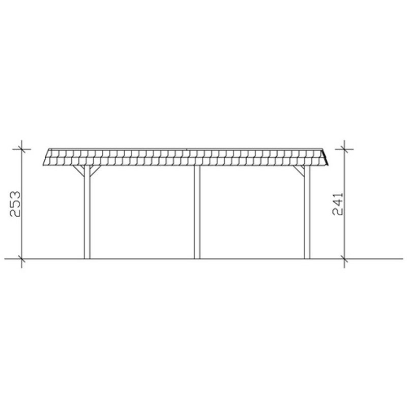 SKANHOLZ Carport Wendland farbbehandelt Weiss B/T: 630 x 637 cm, Höhe: 253 cm - Bild 2