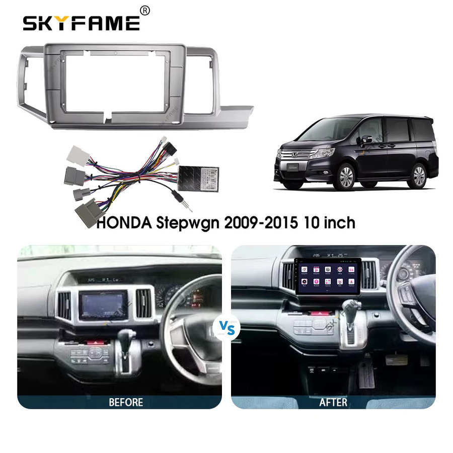 SKYFAME Auto-Rahmenadapter mit Canbus Box für Android Radio Armaturenbrett-Einbausatz für Honda Stepwgn Stepwagon - Bild 3
