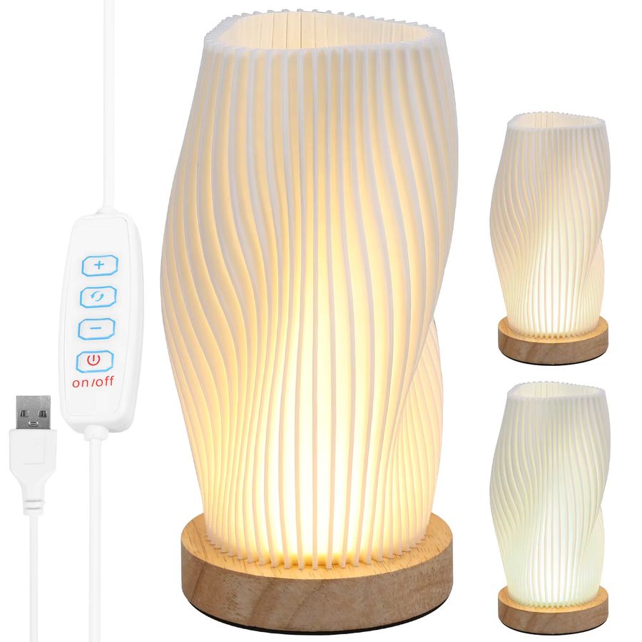 LCMKR Tischlampe im Vintage-Boho-Mid-Century-Stil für warmweißes Licht - Bild 7