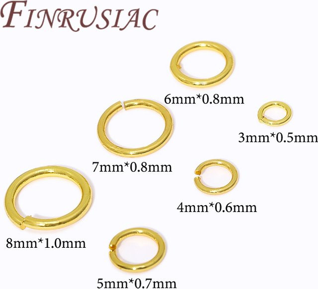FINRUSIAC Spaltringe, vergoldet, 3–8 mm - Bild 1