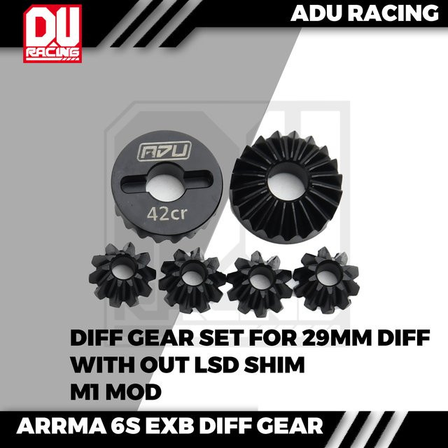 ADU RACING M1 Hartstahl-Diff-Zahnradsatz, Zubehör, Schwarz, Metall - Bild 1
