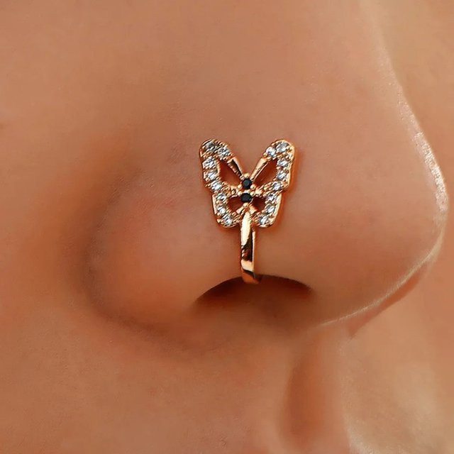 Nasenring Schmetterling, Edelstahl, Unisex - Bild 1