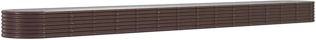 vidaXL Hochbeet aus verzinktem Stahl in Braun, B: 620 cm, T: 80 cm, H: 36 cm - Bild 1