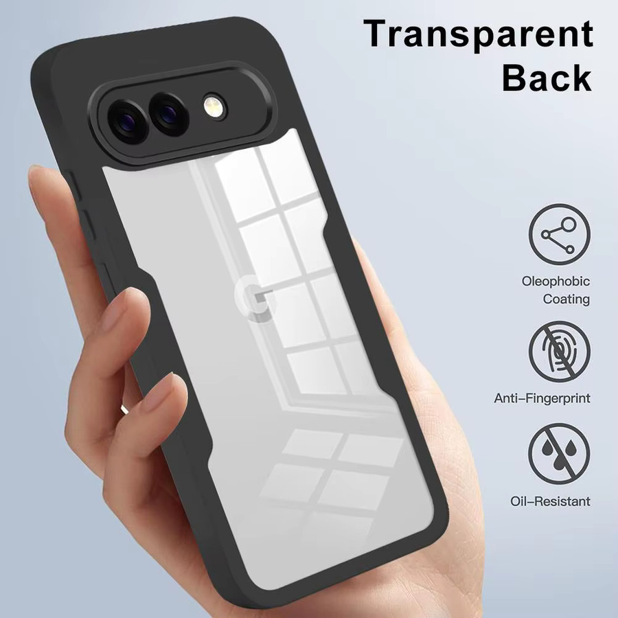 Transparente 360° Vollschutz-Hülle für Google Pixel 10A, 10 Pro XL, 9 Pro XL und 6A mit stoßfestem Kameraobjektiv- und Bildschirmschutz - Bild 4