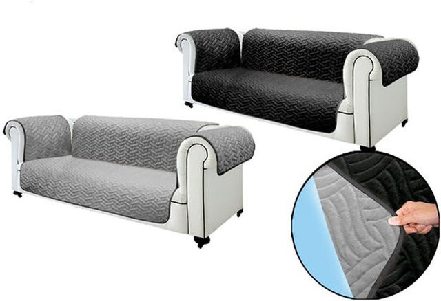Starlyf 3 Sitzer Sofaschoner in Grau, wasserabweisend und wendbar - Bild 1