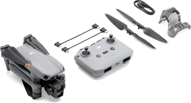 DJI Air 3 Quadrocopter mit Dual Kamera und RC-N2 Fernsteuerung in Hellgrau - Bild 1
