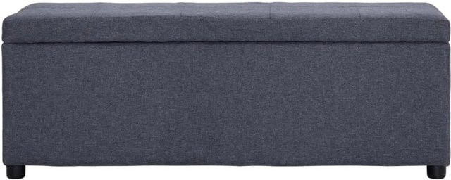 vidaXL Bank mit Staufach in Dunkelgrau aus Polyester, B/T/H: 116 x 43 x 38 cm - Bild 1