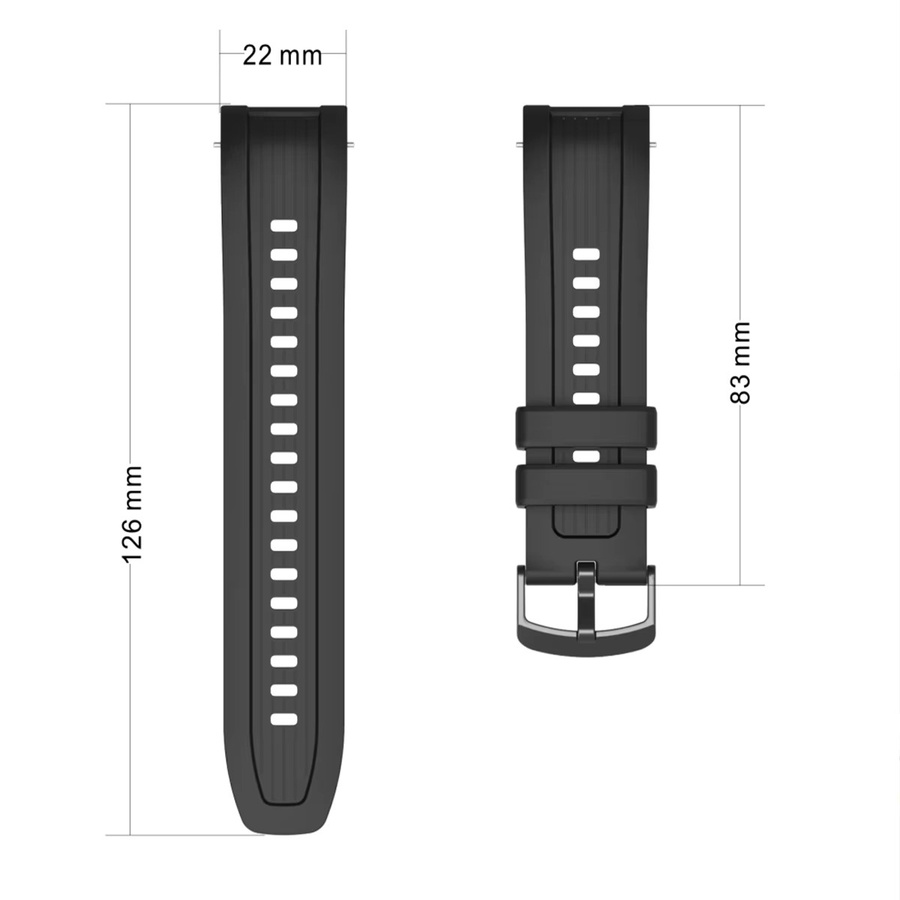 FancyWrist Uhrenarmband Silikon, Schwarz, Unisex - Bild 4