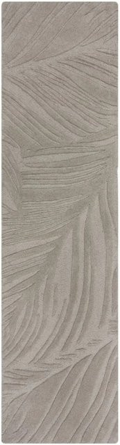 Flair Rugs Wollteppich Lino Leaf in Grau, handgetuftet, mit floralem Design, B: 60 cm, L: 230 cm - Bild 1