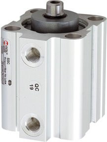 Riegler Kurzhubzylinder einfachwirkend mit Magnet in Silber, Kolbendurchmesser: 25 mm, Hub: 25 mm, Anschluss: G 1/8 - Bild 1