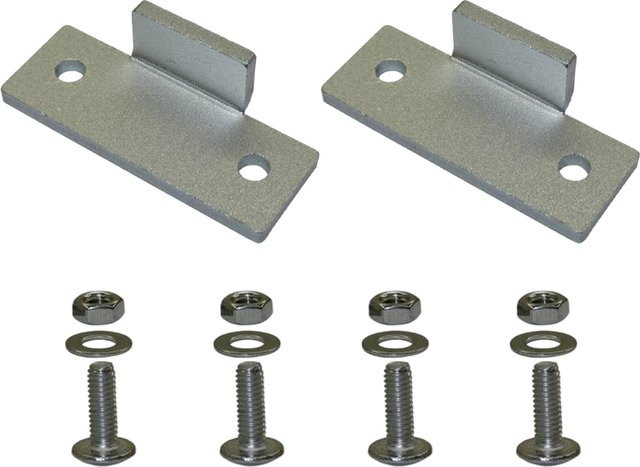 Technics Metall-Drehteller-Staubschutz-Scharnier-Set in Silber für SL D2 SL Q2 SL 3200 inklusive Befestigungsschrauben, Unterlegscheiben und Muttern - Bild 1