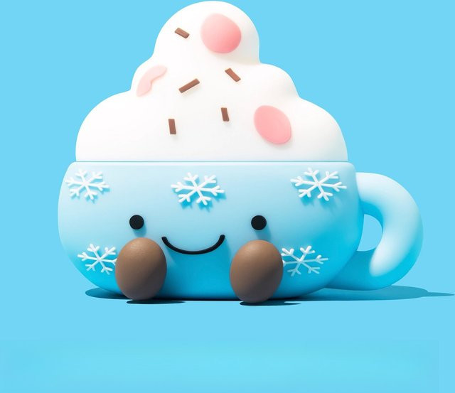 Schützende Silikon-Hülle mit Winter-Schneeflocken-Design für Apple AirPods 1, 2, 3, Pro und Pro 2 - Bild 1