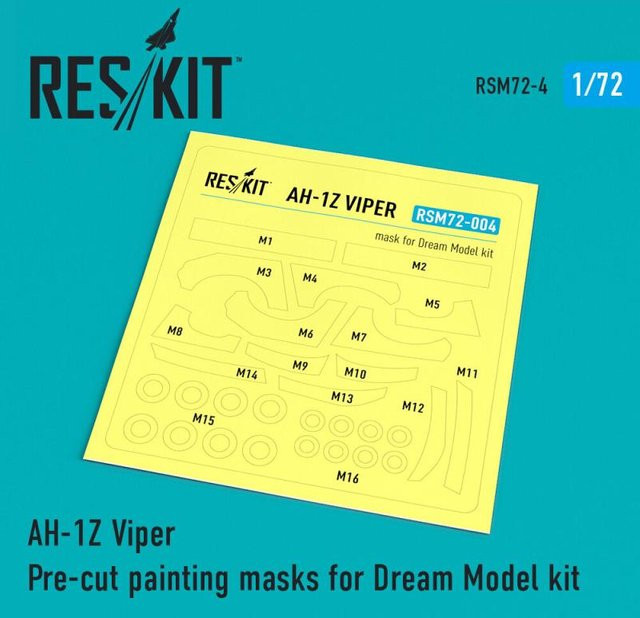 ResKit Models AH-1Z Viper, Pre-cut painting masks, Zubehör, 1:72 - Bild 1