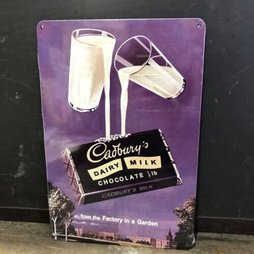 Cadbury Chocolate Retro Blechschild aus Aluminium in Lila, B/H: 20,0 x 14,0 cm - Bild 1
