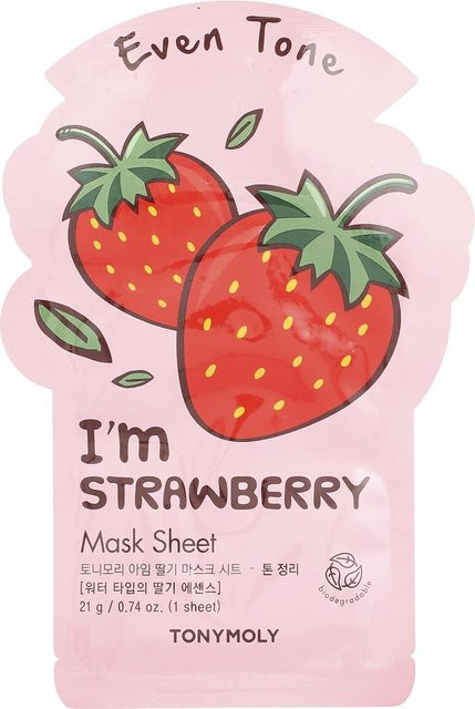 TonyMoly I'm Strawberry Even Tone Beauty Mask Sheet, 21g - Bild 1