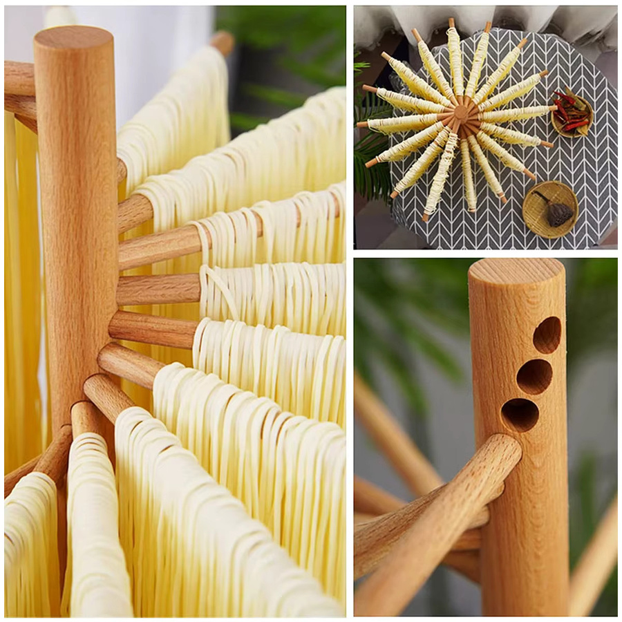 Willstar Faltbares Nudelholz zum Trocknen von Pasta und Spaghetti, Rund, Braun, Höhe: 33,0 cm, Breite: 16,0 cm - Bild 5
