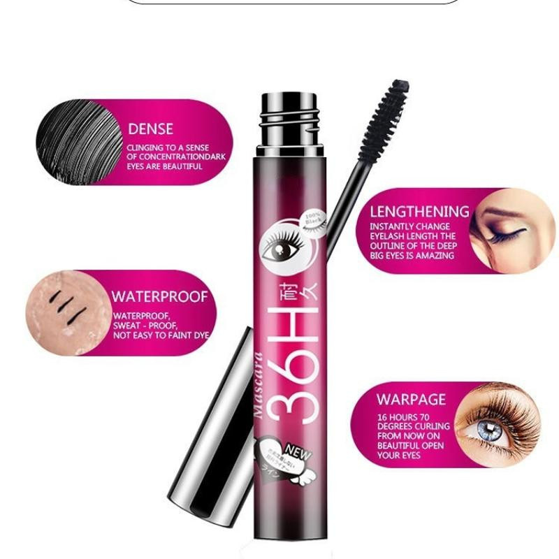 Happy6 3D Fiber Mascara, Schwarz, Unisex - Bild 4
