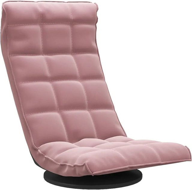 vidaXL Bodenstuhl drehbar in Rosa Samt mit modernem Design - Bild 1