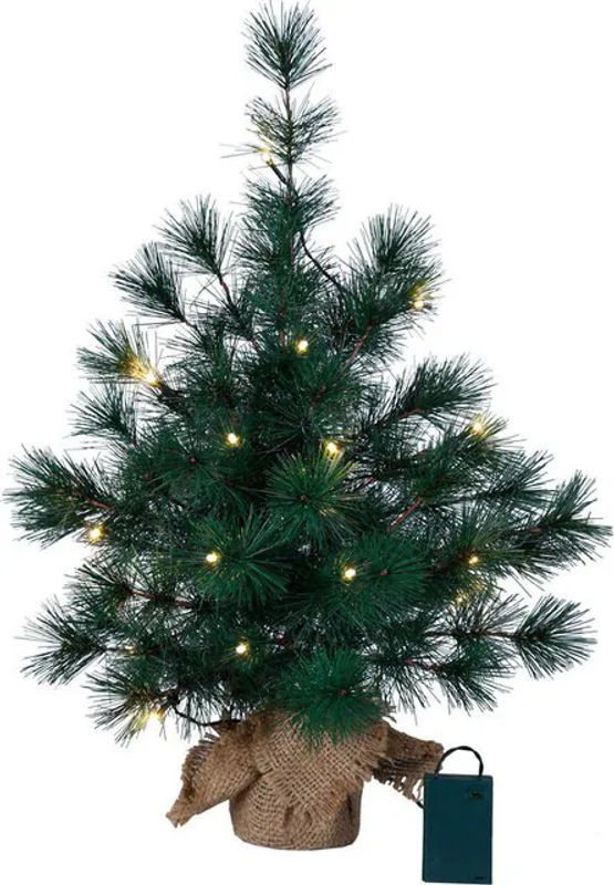 Star Trading Künstlicher Weihnachtsbaum in Grün mit Jute-Topf, Höhe: 60 cm, Breite: 40 cm, Tiefe: 40 cm - Bild 1