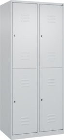 C+P Doppelstock-Spind Classic PLUS mit 2 Abteilen, Grau, H x B x T: 185 x 80 x 50 cm - Bild 1