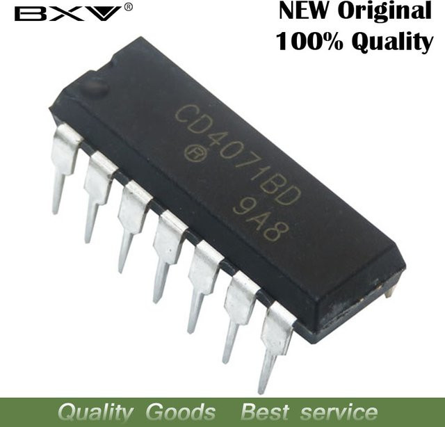 10 Stück CD4071 BE/BD DIP-14 IC in Schwarz - Bild 1